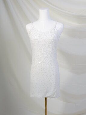 Alice & Olivia Sequin Sheer Mini Dress